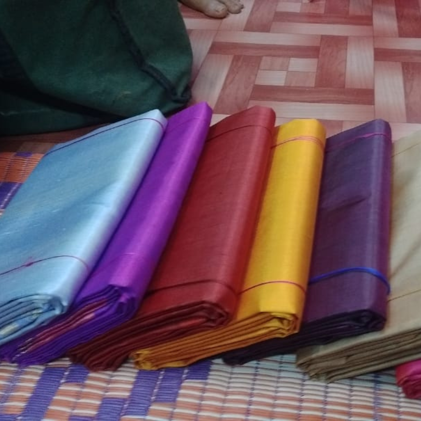 Burnt Raw Umber Dyed Rangna Silk