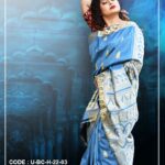 Baluchari Silk Saree Blue-Front