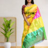 yellow-and-green-pure-silk-katan-3d-saree