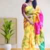 yellow-and-green-pure-silk-katan-3d-saree-front